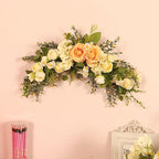 Floral Swag Decorative Swag Silk Roses Wedding Arch Flowers Garland for Door Wall Lintel Garden Celebration Style 1
