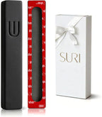 SURI Mezuzah for Door with Scroll – 7 Inch Modern Mezuzah Case with Non Kosher Scroll Included, Fits up to 6” Scroll, Easy Adhesive Installation, Gift Box Included