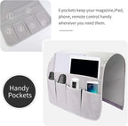 Sofa Armrest Organizer, Remote Control Holder for Recliner Couch, Arm Chair Caddy with 6 Pockets for Magazine, Tablet, Phone, iPad