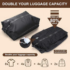 25 Pack Vacuum Storage Bags for Clothing Travel Vacuum Seal Bags With Wireless Pump IP67 Waterproof Reusable Vacuum Compression Bags for Clothing Luggage (1Travel Bag +6Small+6Middle+6Large+6Jumbo)