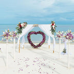CDQL 2Pcs Wedding Welcome Sign Floral Decoration,Artificial Flower Swag Wedding Arch Decor, Wedding Flower Swag for Wedding Ceremony and Reception Arrangement (Green), CDQL1c5ie3usqb--1