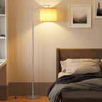 SUNMORY Arc Floor Lamp, Modern Floor Lamp with 9W 3 Color Temperatures Bulb, Metal Standing Lamps with Adjustable Hanging Lampshade, Tall Floor Lamps for Living Room, Bedroom, Office