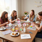 12 Sets Flower Craft Bulk Flower Plastic Clear Snow Globes Kit with Glow in The Dark Plates, Sequins Flakes, Glue Guns for Employee Make Your Own Party Snow Globes Craft DIY Gifts
