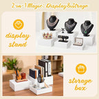 Geelin 6 Pack Acrylic Risers for Display Acrylic Cube Boxes Risers Display Stands with Hollow Bottoms Decorative Stand for Jewelry Candy Table Decor 6 Sizes(White,7 to 12 Inch,Square)