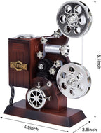 POPGIFTS Movie Projector Music Box, Mini Antique Vintage Music Box Plays Tune for Elise Movie Theater Hollywood Theme for Cinema Time Party Home Decor