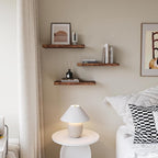 Upassion Floating Shelves for Wall Set of 3, 16" Rustic Brown Floating Shelves, Home Decor, Frame Display Wall Shelf for Bedroom, Kitchen, Bathroom, Living Room