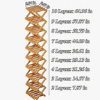 2/3/4/5/6/7/8/9 Tier Bamboo Folding Shoe Rack,2026 New Bamboo Foldable Shoe Rack,no Installation Required,Vertical Multi-Layered Organizer,Space-Saving for Entryways& Balconies (Brown, 4)