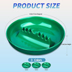 3Pcs Green Ashtray Sets, Ash Tray for Cigarettes and Cigar, Round Large Size Plastic Ashtrays, for Indoor Outdoor Home Office Patio Restaurant Bar Hotel Use (Set of 3 Green)
