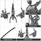 Large Set of 3 Climbing Men Wall Art Decor Sculpture,Nordic Modern Simplicity Decorative Wall Art, Climbing Man Sculptures,Home & Office Climber Gifts