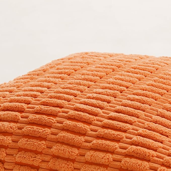 Fancy Homi 4 Packs Decorative Throw Pillow Covers for Living Room Couch Bed, Modern Farmhouse Boho Home Décor Accent Cushion Case, 22" x 22", Orange