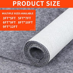 Non-Slip Rug Pads 7 x 9ft, 100% Waterproof Extra Large Area Rugs Non Skid Rug Pad for All Floors and Finishes Durable Hardwood Floor Protective Felt Keeps Rugs in Place, Safe and Secure