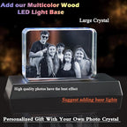 3D Crystal Photo,Personalized for Mom,Wife,Grandma, Husband Great with Your Own Photo,Customized Anniversary, Birthday