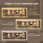 LOAAO 84X32 LED Bathroom Mirror with Lights, Anti-Fog, Dimmable, Backlit + Front Lit, Lighted Bathroom Vanity Mirror for Wall, Memory Function, Tempered Glass, ETL Listed