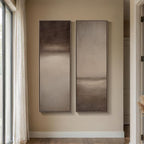 Long Narrow Framed Brown and Beige Neutral Abstract Vertical Wall Art, Set of 2 Modern Canvas Prints Paintings Artwork for Walls, Minimalist Pictures for Living Room Bedroom Hallway Entryway Wall Decor
