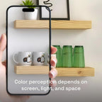 BAOBAB WORKSHOP Wood Floating Shelves for Bathroom Wall, Rustic Shelf 16 inch, Floating Wooden Shelves for Bedroom Kitchen Living Room, Natural Wood Shelves, 16 x 6.7 Inch, Set of 2