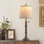 Terpsichore Lamps Set of 2 Modern Farmhouse Table Lamp Bedside Reading Lamps Living Room End Tables Set Lamps for Night Stands Bedroom Night Lamp,High 26.25 Inch, (Turquoise, High 26.25 inches)