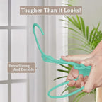 Utopia Home Plastic Hangers 50 Pack, Space Saving Plastic Clothes Hangers for Adults with Built-in Strap Hooks, Essential for Shirts, Pants, Skirts & Coats (Aqua)