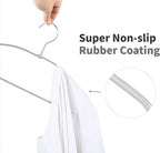 TOPIA HANGER Metal Hangers 20 Pack, Non Slip Clothes Hangers Space Saving, Heavy Duty Rubber Coated Wire Hanger for Coat, Shirt, Dress, Pants-Grey, CT12G
