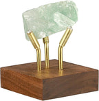 Hipiwe Metal Arm Display Stand Easel with Wooden Base Decorative Display for Sphere Crystal Ball Mineral Geodes Rock Agate Small Collectibles, Medium