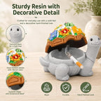 LESES Ashtray, Cute Turtle Cigarette Ashtray with Lid, Smokeless Waterproof Ash Tray Outdoor Resin Ash tray for Patio Home Office Gifts Indoor