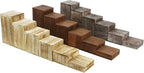 MOOCA Wooden 6 Pcs Square Risers for Display Jewelry and Accessories Display Stand Wooden Risers For Jewelry Figurine, Brown