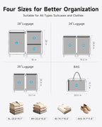 16 Pack Travel Vacuum Bags with Upgraded Rechargeable Pump, 4 Sizes Space Saver Vacuum Storage Bags for Luggage and Suitcase, Compression Bags for Packing, Vacuum Seal Bags for Clothing Travel
