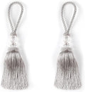 2 Pack Gold and Silver Tassel Key With Loops, Large Handmade Craft, DIY Accessories for Home Decoration (Silver, 2)
