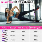 WALITO Ankle Resistance Bands with Cuffs, Exercise Bands for Legs and Butt, Booty Workout Equipment for Kickbacks and Hip Fitness Training