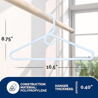 Super Heavy Duty Plastic Hangers, Made in USA, White Super Heavy Weight Hanger, 24 Pack