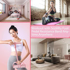 6-Tube Pedal Puller Resistance Rope,Foot Pedal Resistance Band,Yoga Elastic Exercise Bands, for Women Jump Fitness, Abdomen/Arm Weight/Waist/Leg Stretching Slimming Training