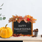 2 Pcs Artificial Maple Swags Wreaths, 25.9 Autumn Harvest Floral Swag, Fall Wall Hanging Garland with Maple Leaves for Thanksgiving Front Door Decoration