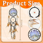 Wowagoga Dream Catcher Indian Style Oil Painting Wolf Hand-Woven Car Pendant Wall Hanging Home Decorations (Wolf)
