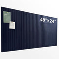 Large Cork Board for Office, 8 Pack Felt Wall Tiles with Slat Wall Paneling and Safe Removable Adhesive Tabs, Felt Bulletin Board Pin Board Cork Boards for Walls - Dark Blue