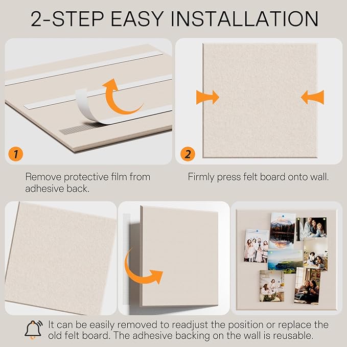 MaxGear Extra Large Cork Board for Wall 72" x 48", Light Tan Bulletin Board, 6 Pack Felt Wall Tiles with Pushpins, Cork Boards for Office Push Pin Board Tack Board Felt Board