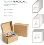 15 Pack Picture Frames Collage Wall Decor, Grey Frame Set with 3pcs 8x10, 6pcs 5x7, 6pcs 4x6 for Gallery Display, Wall Mounting & Tabletop, Bulk Photo Frames for Living Room Decor
