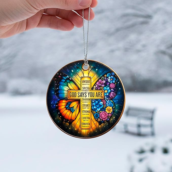 Nativity Cross Christmas Ornament 2026, Christian Christmas Ornaments Religious Gift, Cross Christmas Tree Decor, Nativity Scene Ornament Easter Faith Decor