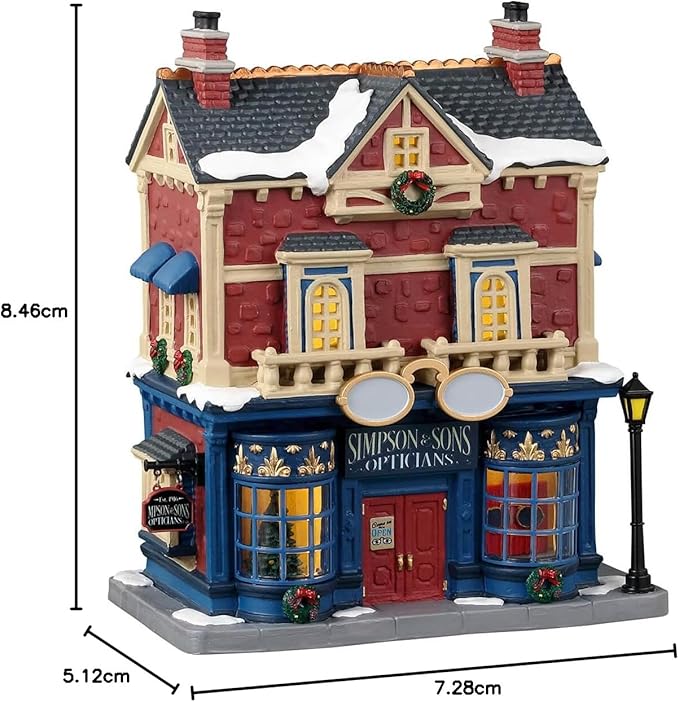 Lemax 35059 Caddington Village Lighted Building: Simpson & Sons Opticians