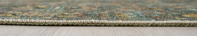 Keen Home Design 4x6 Rug - Machine Washable Area Rug with Non-Slip Backing, Ideal for Living Room, Dining Room, Bedroom - Vintage, Easy Clean, Durable, Low Pile Rug - (4' x 6')