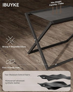 IBUYKE Luggage Rack for All Suitcase Sizes,Foldable Suitcase Stand,Metal Luggage Holder,Easy to Assemble for Bedroom Living Room Hotel,Black TLR001B-2