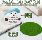 Retirement Gifts for Men Women, Funny Crochet Golf Ball Gifts for Retirement, Retirement Gift for Dad Grandpa Coworkers Husband-Meaningful Crochet Golf Ball Accessories