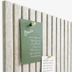 Large Cork Board for Office, 8 Pack Felt Wall Tiles with Slat Wall Paneling and Safe Removable Adhesive Tabs, Felt Bulletin Board Pin Board Cork Boards for Walls - Oatmeal