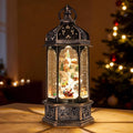 Musical Christmas Snow Globe, Large Santa Snow Globes Village Christmas Lantern, 6-Hour Timer Music Box, Christmastree Snow Mountain Decor Gift