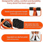 2026 New Pedal Resistance Band with Handle, Natural Rubber Foot Pedal Resistance Bands, Multifunction Fitness Bands for Abdomen, Waist, Arm, Leg (53 LBS)