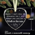 BSQUIELE Christmas Ornament for Friend - Friend Ornament for Women - Maybe I Can't Stop The Downpour -Friendship Gifts, Friend in Need, Send Love to Sister, Bestie Gift, Thinking of You Gift