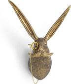 UITWMKTG Gold Animal Head Wall Decor Wall Sculpture Home Decor Statue for Living Room Office Bedroom Modern Decor for Men Women Rabbit
