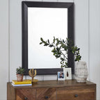 AAZZKANG Black Mirrors for Wall Rectangle Wood Framed Large 28"x20" Decorative Wall Mirror for Bedroom Bathroom Living Room Dressing Room Entryway