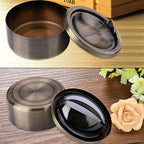 hanlongyu Outdoor Ashtray with Lid, Flip Top Stainless Steel Ash Tray, Metal Windproof Cigarette Ashtrays for Indoor or Outdoor Use, Desktop Smoking Ashtray Office Patio Home Decor