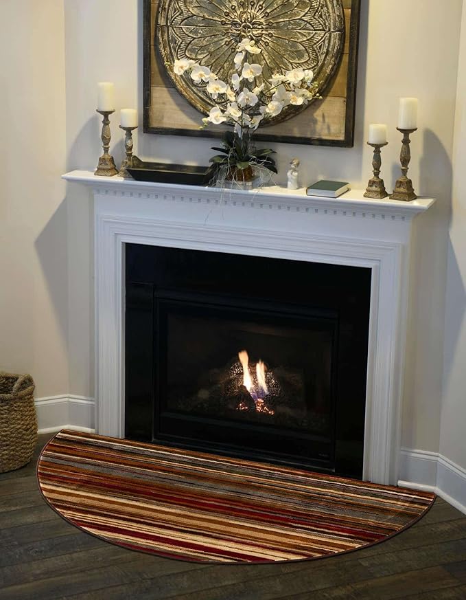 Unique Loom Barista Collection Area Rug - Icatu (3' 1" x 6' 1" Hearth, Beige/Brown)