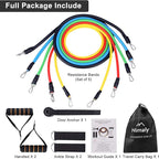 Resistance Bands Set, Himaly Exercise Bands Strength Training Fitness Bands Workout Elastic Bands with Legs Ankle Straps, Door Anchor, Handles & Carry Bag for Home Outdoor Workouts