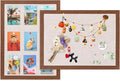Felt Bulletin Board, 15.7''X 11.8'' corkboard Pin Board for Bedrooms Offices Home Wall Decoration, Self Adhesive Cork Board with 35 Push Pins for Paste Notes, Photos, Schedules (2 Pack)